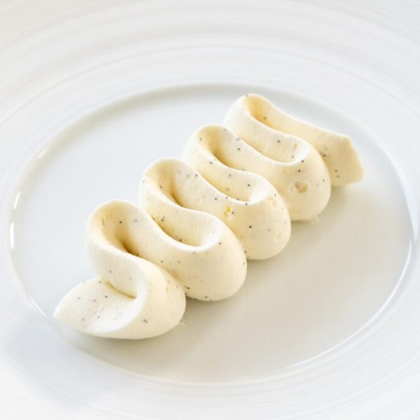 Whipped vanilla ganache