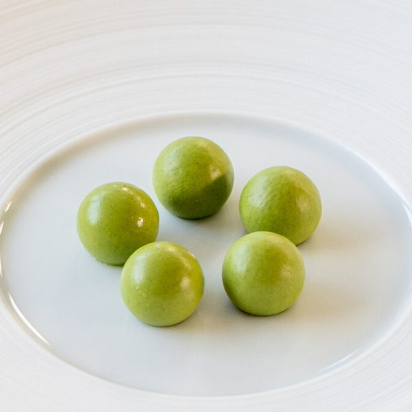 Green pea flan