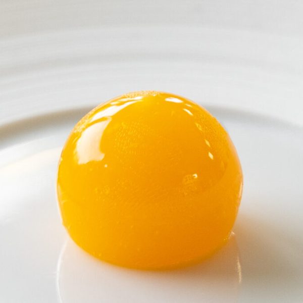 Runny passion fruit yolks
