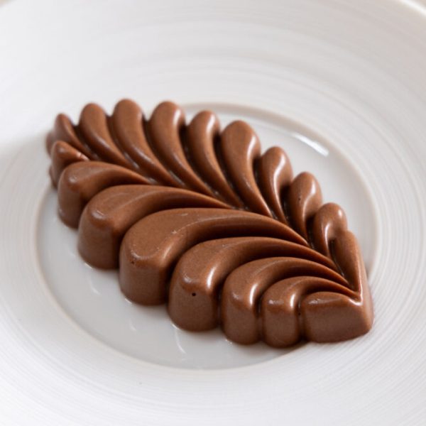 Chocolate and fig leaf mousse