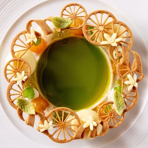 Citrus & basil dessert