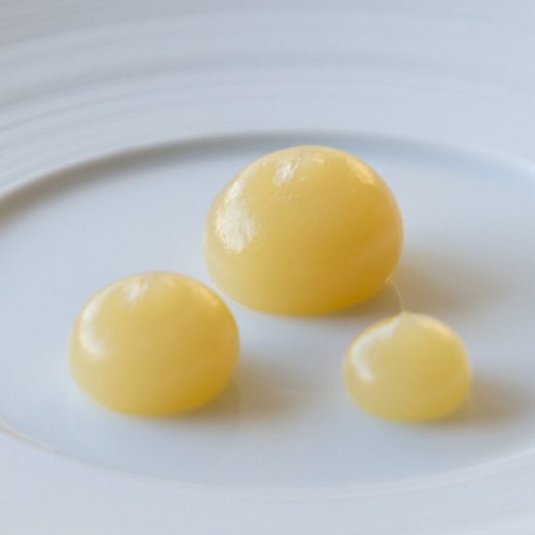 Pear and champagne gel