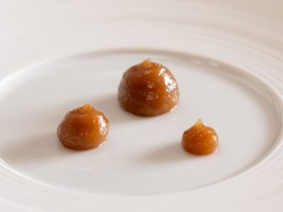 Raisin and Pedro Ximenez gel
