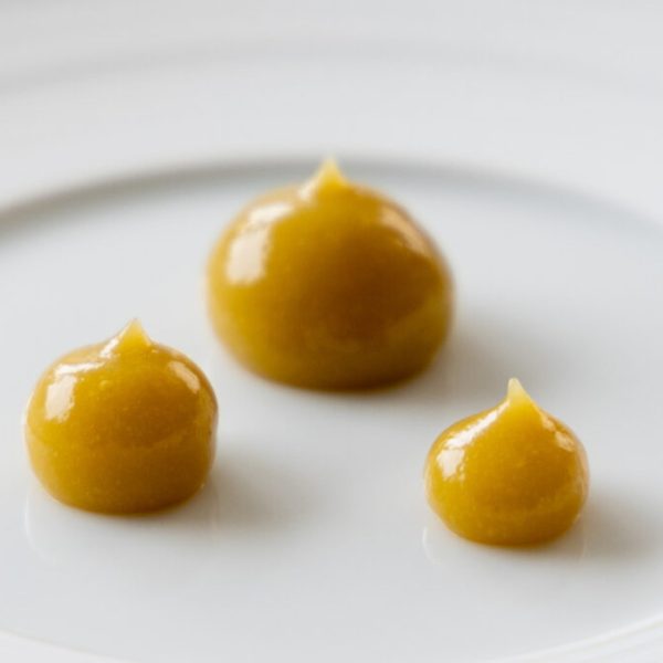 Plum and green tomato gel